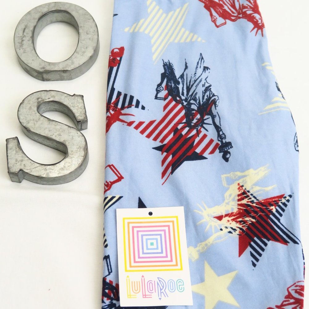 NWT LuLaRoe Leggings One Size July 4th Fireworks